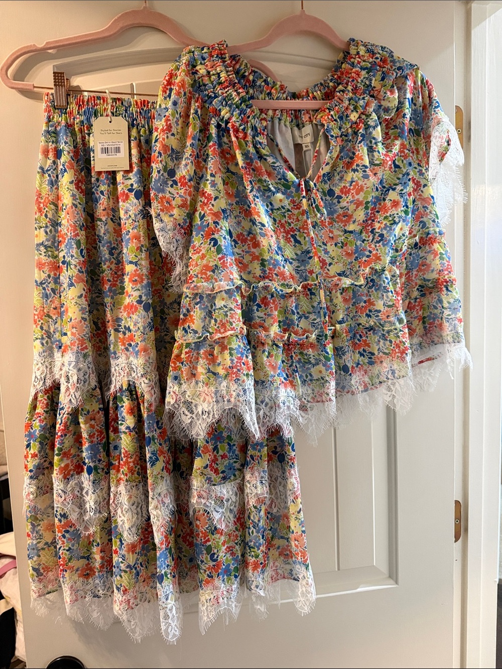Matching top and skirt